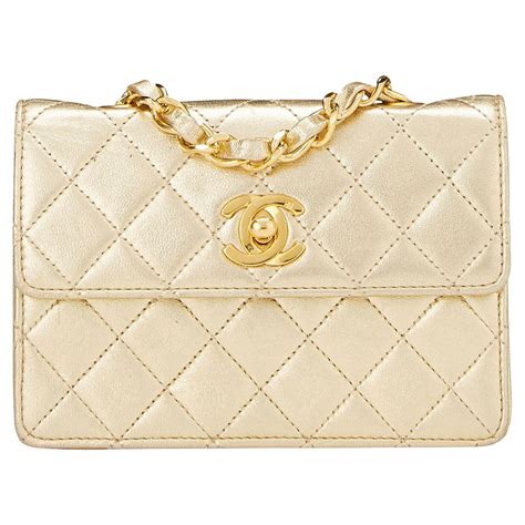 cream chanel mini gold|Chanel mini flap bags.